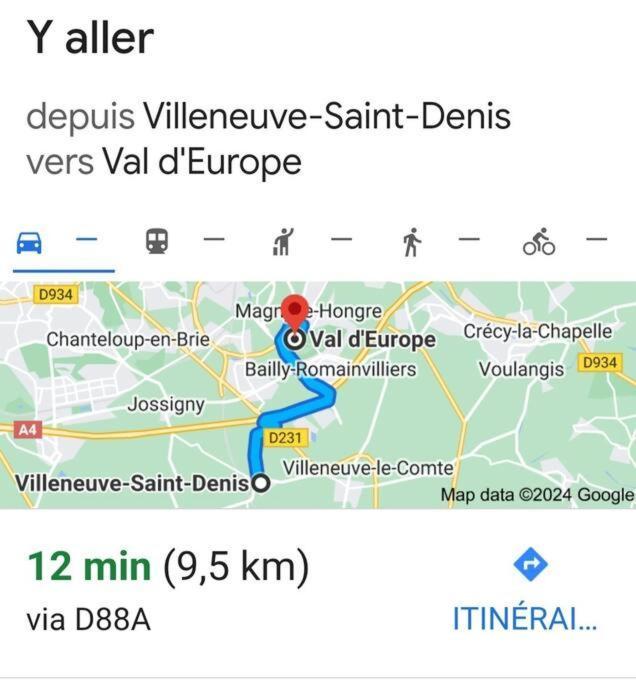 Charmant Appartement 2 Pieces Proche Disneyland Villeneuve-Saint-Denis Bagian luar foto